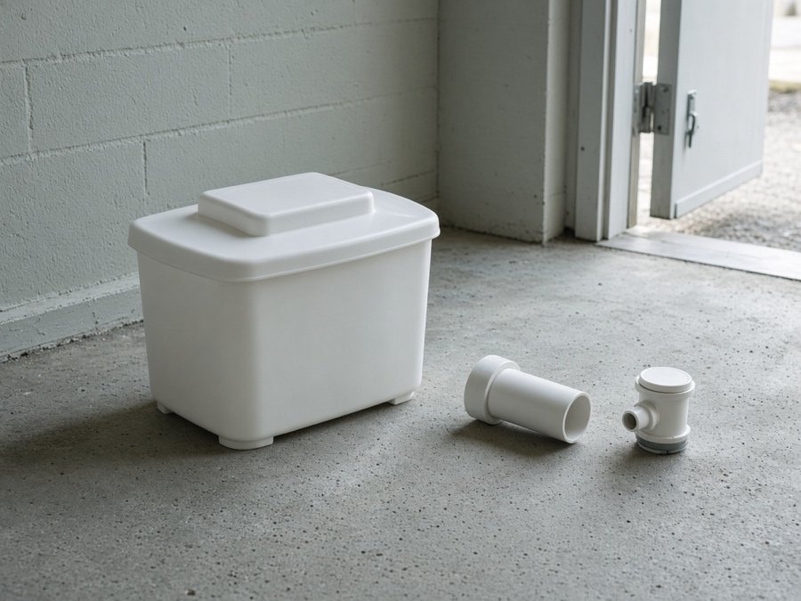 New grease trap unit staged for installation — grease trap cleaning in Fullerton, CA